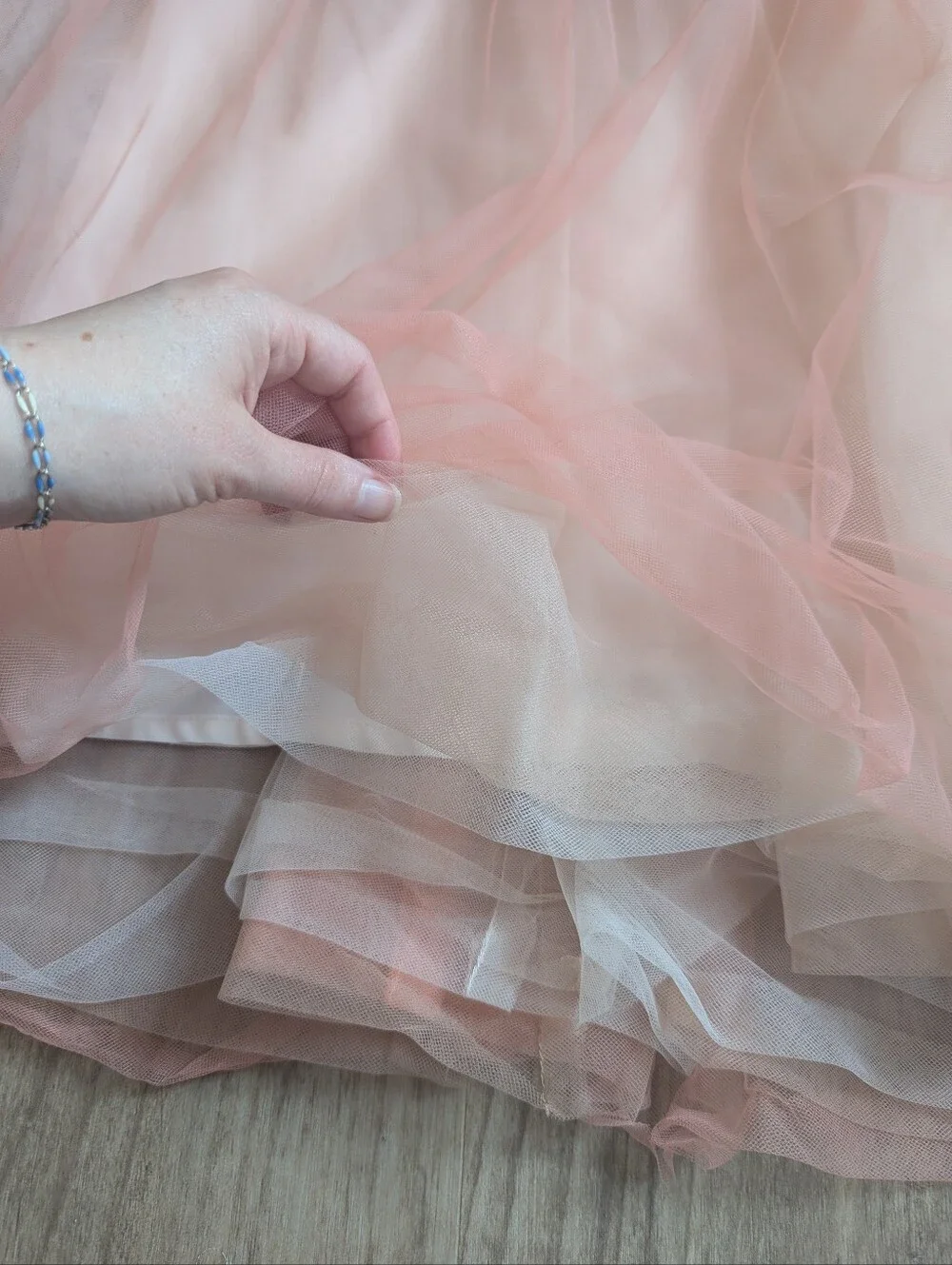 J. Crew Peach Strapless Tulle Dress Womens Small